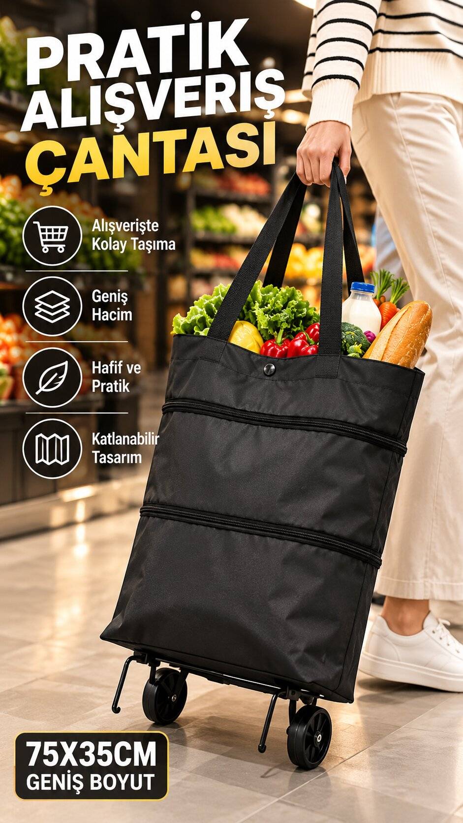 Pratik alışveriş çantası